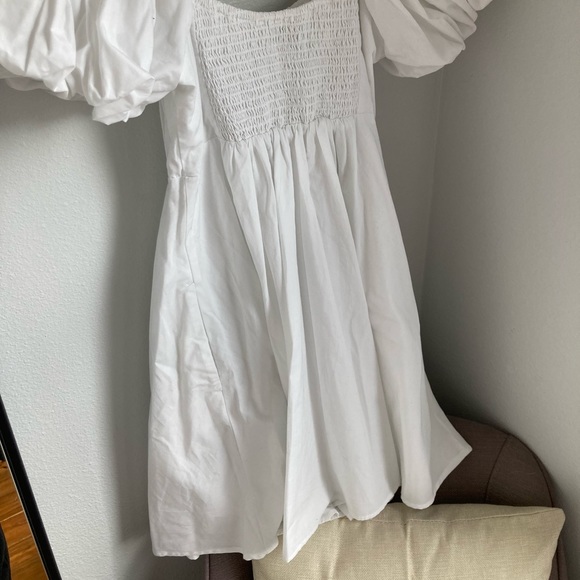 Abercrombie Ruched Puff Sleeve Mini Dress S - Picture 11 of 12